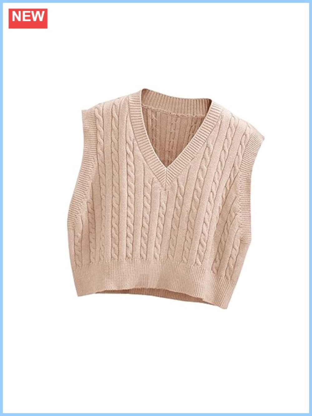 Women's Sleeveless Cropped Sweater Vest V-Neck Ribbed Knit Argyle Tank Top